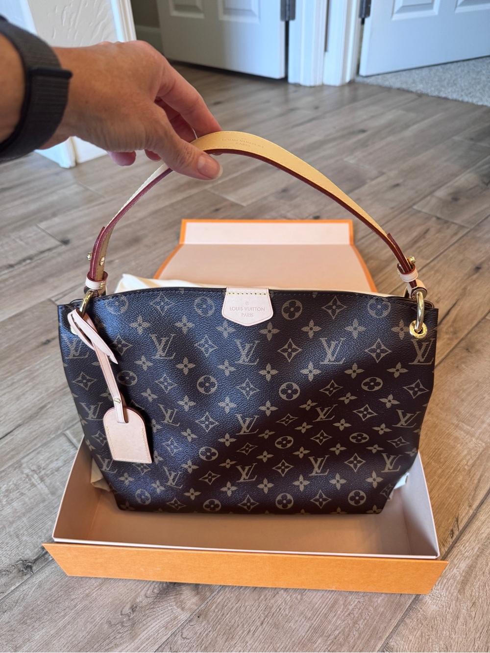 BRAND NEW Discontinued Louis Vuitton Brown Monogram Canvas Shoulder Bag